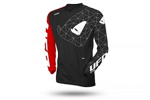 UFO MAJICA TECNO JERSEY CROSS BOJA CRNA CRVENA VELIČINA XL