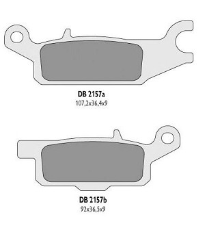 DELTA BRAKING PLOČICE KOČIONE KH445 YAMAHA YFM 550 GRIZZLY '11-14, YFM 700 GRIZZLY '07-18 LEVI ZADNJI - ZAMENJUJU DB2157MX-N I DB2157QD-N