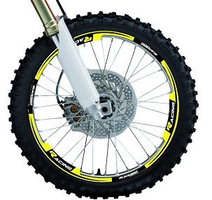 BLACKBIRD KOMPLET NALEPNICA (FOLIJA) NA FELNE (RACING) BOJA ŽUTA FLUO