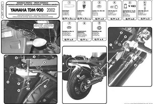 KAPPA NOSAČ CENTRALNOG KOFERA YAMAHA TDM 900 (02-14) ( BEZ PLOČE )