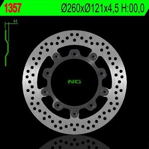 NG DISK KOČIONI PREDNJI SUZUKI BURGMAN 650 '04-'19, AN 250 03-08, AN 400 03-19 (PLUTAJUĆI) (260X121X4,5) (5X10,5MM)