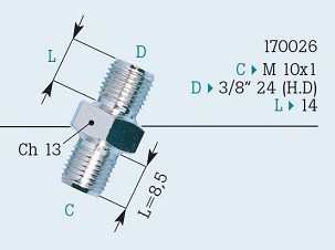 FREN TUBO PRIKLJUČAK ZA CREVA HARLEY (B17026)
