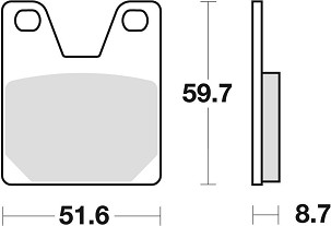 TRW ZF PLOČICE KOČIONE KH267 ORGANIC YAMAHA YZF 750 99-01 R1 98-99, ZADNJI (PROMOCIJA)