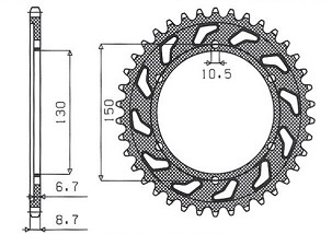 SUNSTAR LANČANIK ZADNJA 860 38 YAMAHA XJR 1200/1300 95-01 (JTR859.38) (LANAC 530) (86038JT)