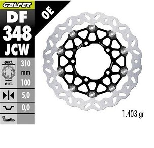 GALFER PREDNJI DISK KOČNICE SUZUKI GSX-R 600 '06-'07; GSX-R 750 '06-'07; GSX-R 1000 '05-'08; M 109R BOULEVARD; VZR 1800 INTRUDER '06- (FLOATECH) (310X100X5MM)