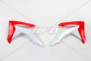 UFO ŠTITNICI HLADNJAKA HONDA CRF 250R '14-'17, CRF 450R '13-'16, BOJA OEM (BELA/CRVENA)