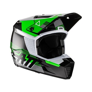 LEATT KACIGA MOTO 3.5 V22 HELMET BLACK BOJA CRNA/ZELENA VELIČINA L (59-60 cm)