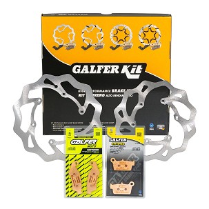 GALFER SET BETA RR 2T 250/300 RACING '13-; RR 4T 350/390/430/480 RACING '13- (DISKOVI I PLOČICE KOČIONE PREDNJI I ZADNJI) - POGLEDAJ DODATNI OPIS
