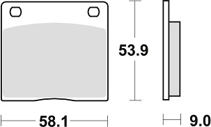 TRW ZF PLOČICE KOČIONE KH36 ORGANIC KAWASAKI SA 1000 / SA1 77-81, ZG 1300 84-89, SUZUKI GS 550 79-82, GS 750 77-79, GSX 750 80-87 GS 1000 78-81, GSX1100 80-83, ZADNJI