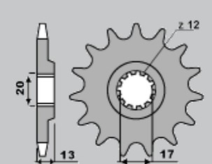 GROSSKOPF RASPRODAJA LANČANIK PREDNJA 2123 14 TM 125 '01-'21 / TM 144 '08-'21 (LANAC 520)