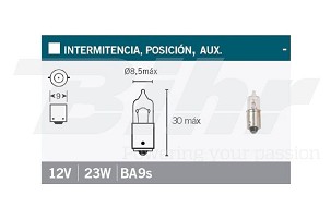 V PARTS (VICMA) SIJALICA 23W 12 V BELA (BA9S) (L782)