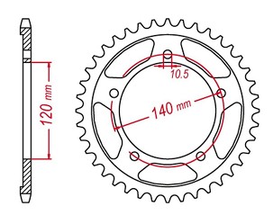 GROSSKOPF RASPRODAJA LANČANIK ZADNJA ULTRALIGHT UTWARDZANA 4398 53 C45 SUZUKI GSX-R 600/750/1000 STUNT (JTR1792.53)