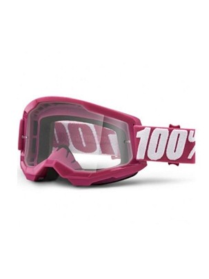 100 PERCENT NAOČARE STRATA 2 YOUTH JUNIOR FLTETCHER - CLEAR LENS - BOJA ROZE VIZIR PROVIDNA