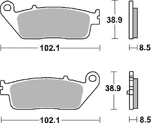 SBS PROMOCIJA PLOČICE KOČIONE KH608 MAXI SINTER SINTER BOJA ZLATNA