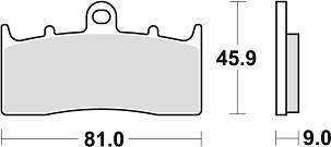TRW ZF PLOČICE KOČIONE KH294 ORGANIC BMW R 1100 S 01-05, R 1150 GS / ADV / R / RS 00-06, K 1200 LT 00-09 R 1200 C / CL 00-05, PREDNJI