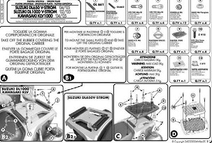KAPPA NOSAČ CENTRALNOG KOFERA SUZUKI DL 650 V-STROM (04-11), DL 1000 V-STROM (02-11) KAWASAKI KLV 1000 (04-09) ( SA PLOČOM MONOKEY ) - ZAMENSKI SA K528-2