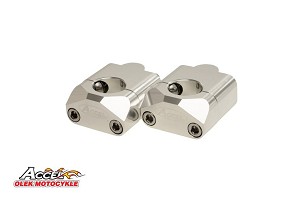 ACCEL MONTAŽA ZA POVIŠENJE VOLANA (DOL-22,2/GORNJA- 28,6MM) WYS. 35MM BOJA SREBRNA (BM-09SV22/28)