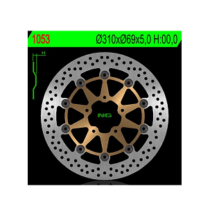 PREDNJI KOČNI DISK SUZUKI DL650 '04-'07, SV650 '03-'08, DL1000 '02-'11, SV1000 '03-'07 (310x69x5) (5x10,5MM) (ZLATNI CENTAR)