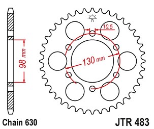 JT LANČANIK ZADNJA 483 35 KAWASAKI SA 900 '73-76' (485335JT) (LANAC630)