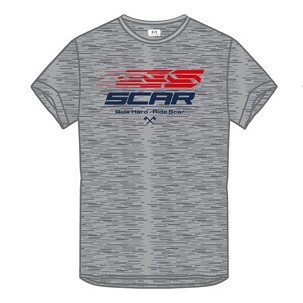 SCAR RACING RASPRODAJA MAJICA T-SHIRT SA LOGOM SCAR BOJA SIVA VELIČINA S