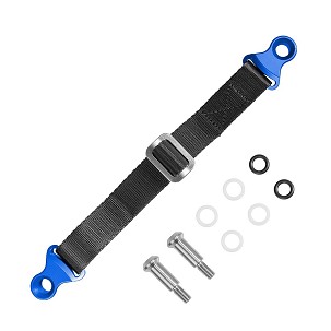 BIKETEC PAS (KAIŠ) TEKSZADNJI ZA IZVLAČENJA MOTOCIKLA ZA MOTOCIKLI JAPANSKIH WRAZ SA ŠRAFOVIMA, 350MM X 2,5MM X 25MM BOJA CRNA/PLAVA