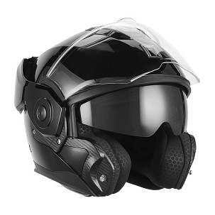 NOX PREMIUM KACIGA PAŠNI FLIP-BACK (PAKNA ZA ZADNJEG) SA VIZIROM SPINNER BOJA CRNA VELIČINA S