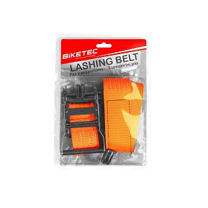 BIKETEC PAS TRANSPORTSKI SA HAKIEM 50MM X 4M OPTEREĆENJE ZA 2000KG, BOJA NARANDŽASTA