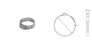 PROMX OETIKER 167 BEZSTEPENA OBUJMICA SA UŠICOM - 20.9-24.1/7MM - 5 KOMADA