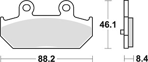 TRW ZF PLOČICE KOČIONE KH412 SINTER STREET SUZUKI AN 400 BURGMAN 07-15, AN 650 BURGMAN 04-16, ZADNJI