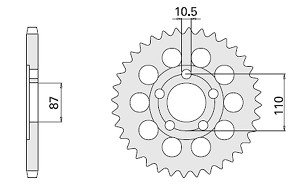 CHT RASPRODAJA LANČANIK ZADNJA 824 44 SUZUKI RF 600 (829-44) (JTR829.44)