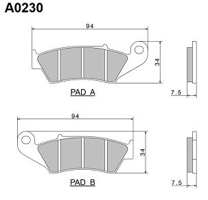 NISSIN PLOČICE KOČIONE KH185 / KH389 PREMIUM SEMI-METALLIC (SINTER METAL) (ECE R90) (MADE IN JAPAN) (2P-225NS)