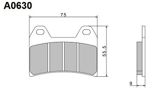 NISSIN PLOČICE KOČIONE KH244 PREMIUM SEMI-METALLIC (SINTER METAL) (ECE R90) (MADE IN JAPAN) (2P-270NS)