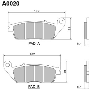 NISSIN PLOČICE KOČIONE KH142 / KH226 PREMIUM SEMI-METALLIC (SINTER METAL) (ECE R90) (MADE IN JAPAN) (2P-202NS)