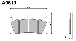 NISSIN PLOČICE KOČIONE KH613 PREMIUM SEMI-METALLIC (SINTER METAL) (ECE R90) (MADE IN JAPAN) (2P-268NS)