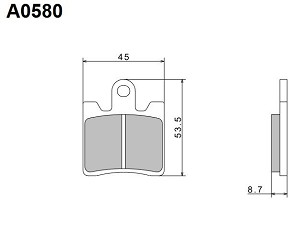 NISSIN PLOČICE KOČIONE KH283 PREMIUM SEMI-METALLIC (SINTER METAL) (ECE R90) (MADE IN JAPAN) (2P-265NS)