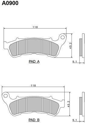 NISSIN PLOČICE KOČIONE KH388 PREMIUM SEMI-METALLIC (SINTER METAL) (ECE R90) (MADE IN JAPAN) (2P-308NS)