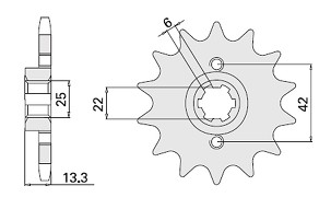 CHT RASPRODAJA LANČANIK PREDNJA 291 15 HONDA CB 450S 86-89 (JTF 291.15)