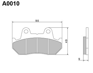 NISSIN PLOČICE KOČIONE KH69/2 PREMIUM SEMI-METALLIC (SINTER METAL) (ECE R90) (MADE IN JAPAN) (2P-242NS)