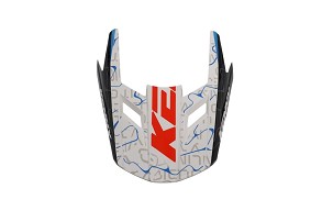 KENNY RACING REZERVNI DELOVI ŠILT ZA KACIGU PERFORMANCE ERT GRAPHIC WAVE BLUE WHITE VELIČINA L-XXL
