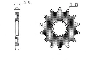 SUNSTAR LANČANIK PREDNJA 2141 13 KAWASAKI KXF 450 06-19 (JTF1565.13) (JTF565.13) (LANAC 520) (56513) (214113JT)YFZ 450 '04-'13
