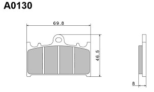 NISSIN PLOČICE KOČIONE KH158 PREMIUM SEMI-METALLIC (SINTER METAL) (ECE R90) (MADE IN JAPAN) (2P-214NS)