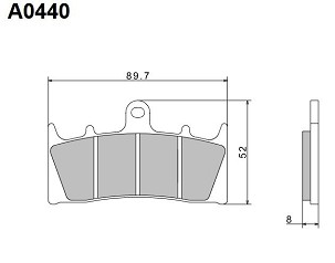NISSIN PLOČICE KOČIONE KH188 PREMIUM SEMI-METALLIC (SINTER METAL) (ECE R90) (MADE IN JAPAN) (2P-248NS)