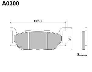 NISSIN PLOČICE KOČIONE KH179 PREMIUM SEMI-METALLIC (SINTER METAL) (ECE R90) (MADE IN JAPAN) (2P-233NS)