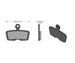 BRENTA BIKE PLOČICE KOČIONE BICIKLISTIČKE E-BIKE MTB / SZOSA / ELEKTRIČNI ZA AVID CODE (2011-2014) CODE R, SRAM CODE RSC / R (2017), GUIDE RE (MAKSYMALNA OTPORNOST NA VISOKO TEMPERATURE) BR223