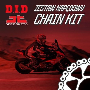 DID KOMPLET POGONA KAWASAKI KLE 500 '97-'05 (17/46/520ZVMX-110) (LANČANICI JT, PREDNJI SA GUMOM, LANAC DID ZVMX, SPOJNICA)
