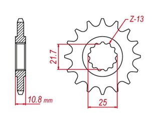 GROSSKOPF RASPRODAJA LANČANIK PREDNJA 2142 16 YAMAHA YZF R6 '06-'20 (JTF1586.16)