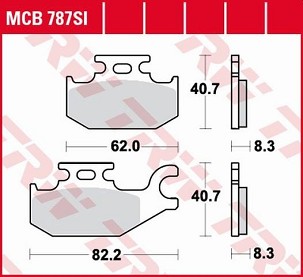 TRW ZF PLOČICE KOČIONE KH413 SINTER OFF-ROAD SUZUKI LTA / LTF 400 08-, LTA 450 06-12, LTA 500 09-, LTA 700 05-07, LTA 750 08-, PREDNJI