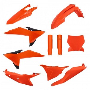 POLISPORT KOMPLET PLASTIKE (FULL KIT) KTM SX/SX-F/XC/XC-F '25-'26W SETU TABLICA PREDNJA I ŠTITNICI AMORTIZERA BOJA NARANDŽASTA OEM