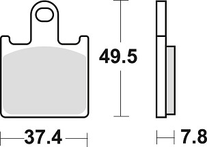 TRW ZF PLOČICE KOČIONE KH417 SINTER STREET KAWASAKI ZX6R 07-16, SA 750 11-14, PREDNJI