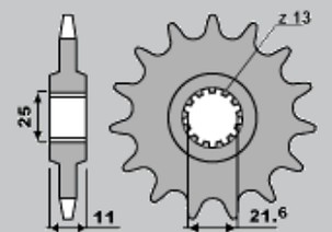 CHT RASPRODAJA LANČANIK PREDNJA 2142 16 YAMAHA R6 '06-'14 (525)